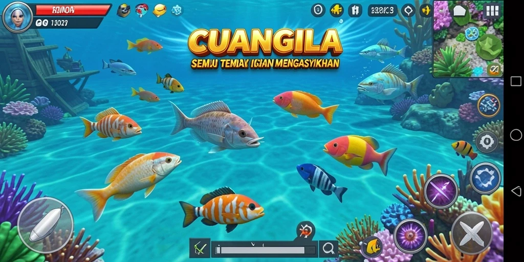 Tampilan gameplay CUANGILA yang seru dan penuh aksi Tembak Ikan.
