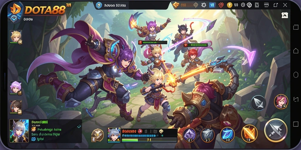 Screenshot DOTA88 menampilkan aksi seru dalam dunia anime.