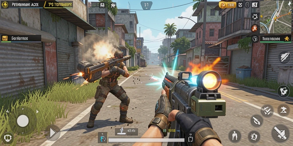 Screenshot gameplay DY01 dengan aksi pertempuran yang intens.