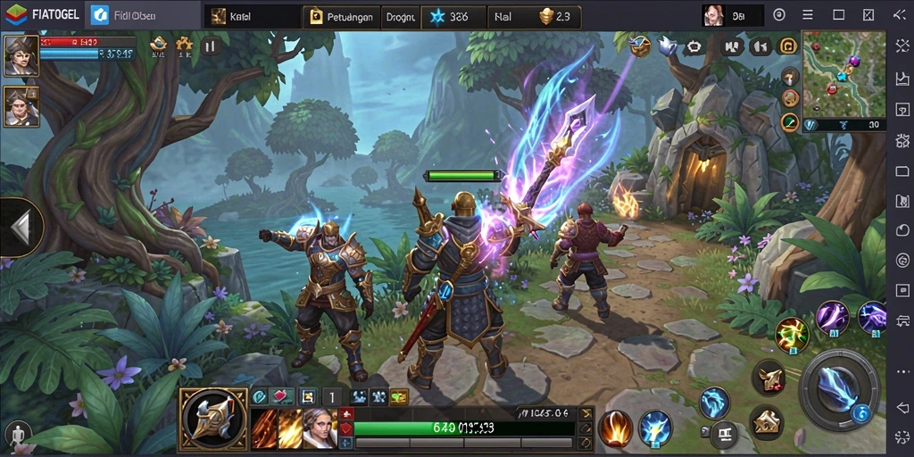 Screenshot gameplay seru FIATOGEL dalam dunia MMORPG.