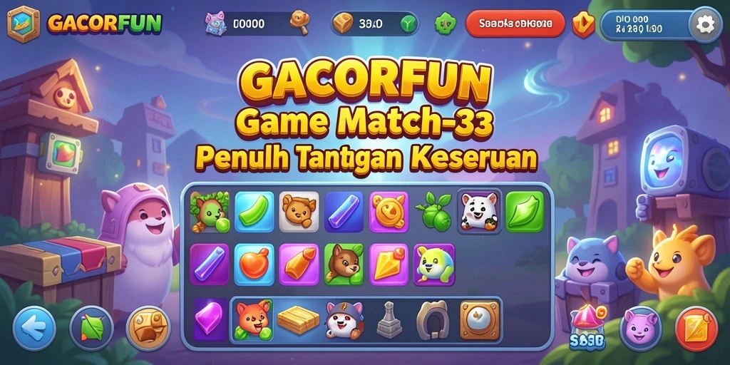 Tampilan gameplay GACORFUN yang penuh warna dan menantang.