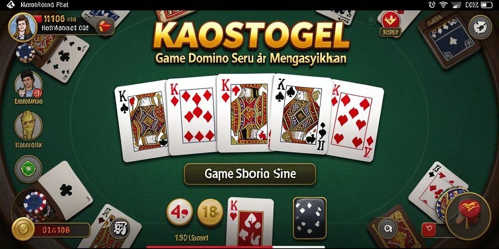 Tampilan seru gameplay domino di KAOSTOGEL.