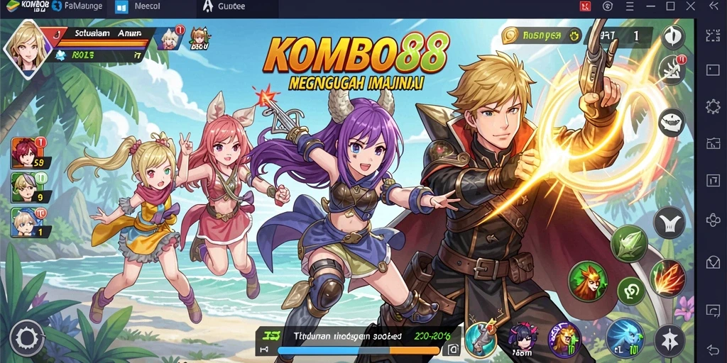 Tampilan gameplay menegangkan di KOMBO88 yang memikat.
