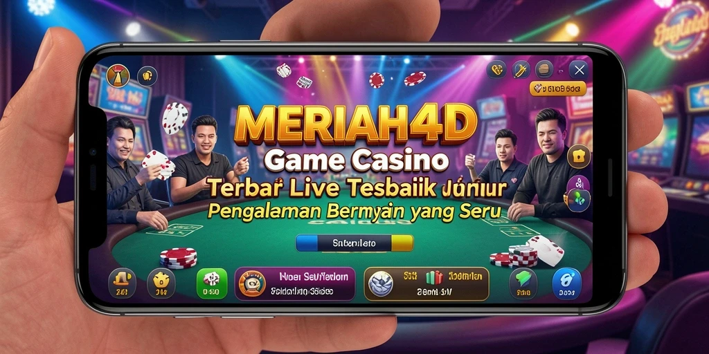 Tampilan gameplay Live Casino yang mendebarkan di MERIAH4D.