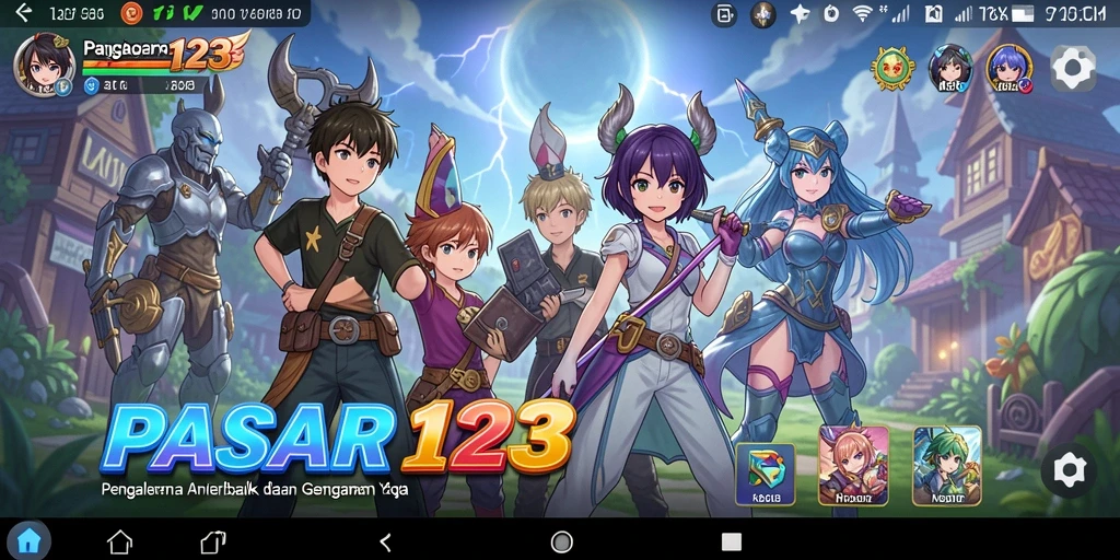 Gameplay menarik dari PASAR123 dengan karakter anime ikonik.