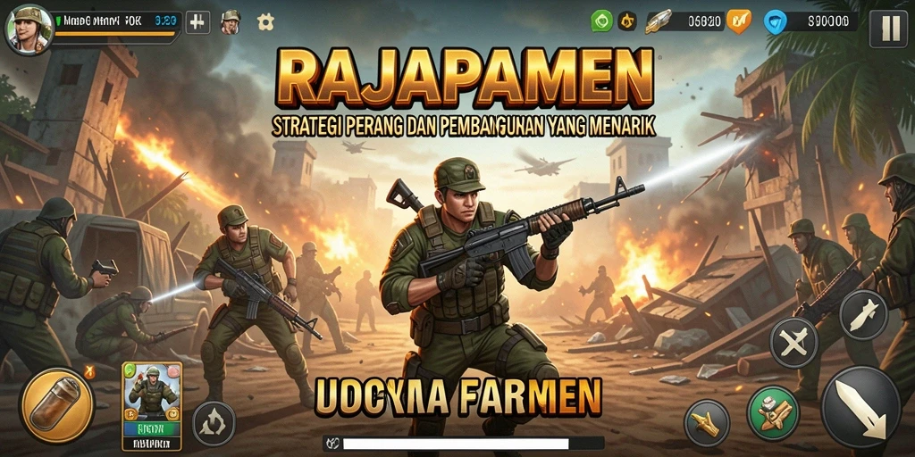 Tampilan gameplay RAJAPAMEN yang menegangkan dan strategis.