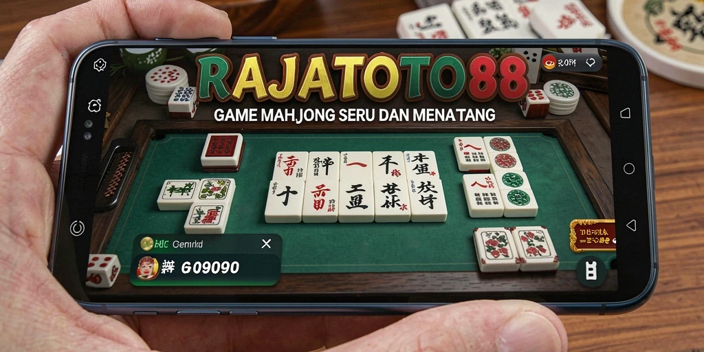 Tampilan gameplay seru di RAJATOTO88, menampilkan ubin Mahjong yang berwarna-warni.