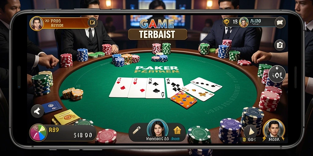 Tampilan antarmuka RR89 yang menarik dalam permainan Poker.