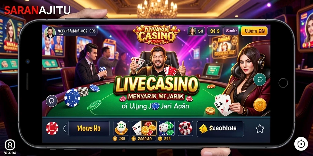Tampilan gameplay Live Casino SARANAJITU yang menarik dan mendebarkan.