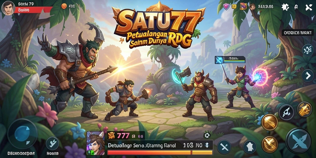 Tampilan menarik dari gameplay RPG SATU77 dalam aksi.