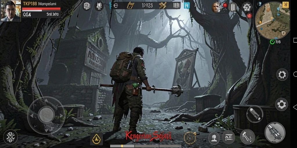 Tampilan gameplay menakutkan di TKP188 dengan atmosfer Horror yang kental.