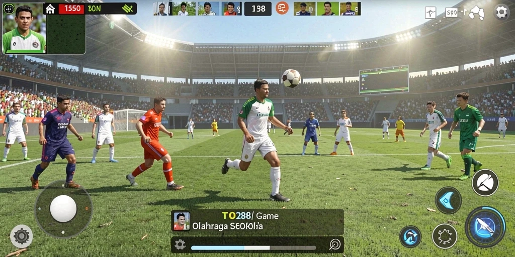 Tampilan gameplay TO288 yang dinamis dan penuh aksi olahraga.