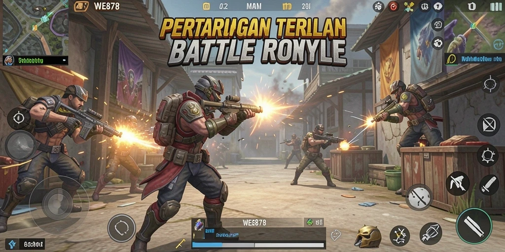 Tangkap momen seru gameplay Battle Royale WE878 dengan pertempuran epik.