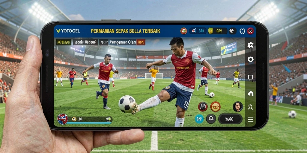 Tangkapan layar YOTOGEL menampilkan aksi seru pertandingan sepak bola.